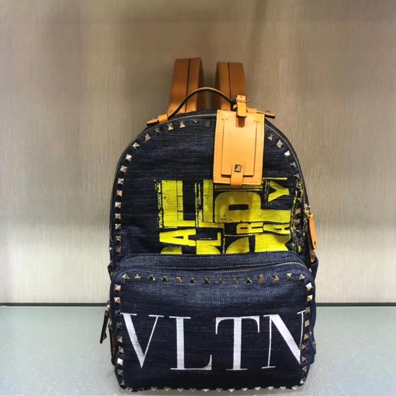 Valentino Clutches Bags VA8915 denim Large Blue